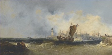 Landscapes Painting - PORT IN NORMANDY Alexey Bogolyubov boat ship